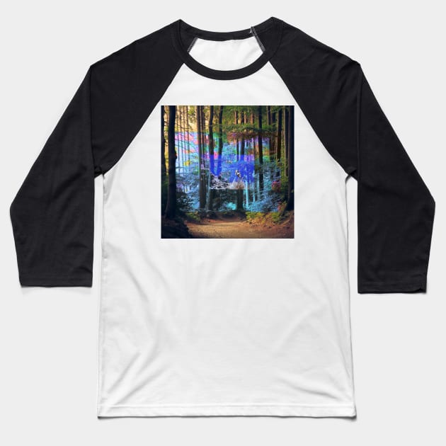 Forest Aquarium Baseball T-Shirt by Open Studios